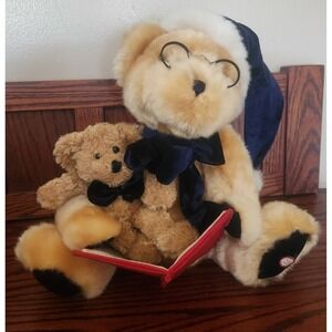 DAN DEE Christmas Plush Grandpa Bear Reading "True Christmas Story" Works Great!